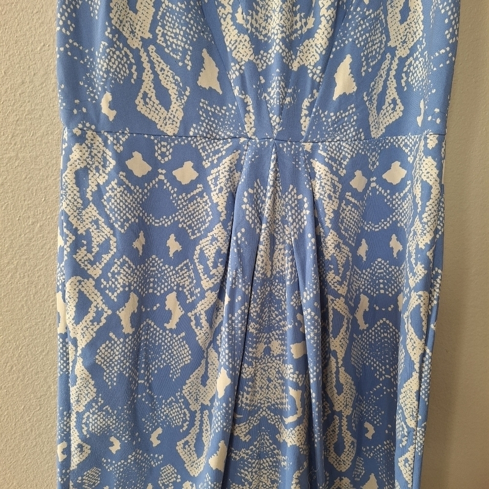 J. McLaughlin Womens Blue/White Snake Print Sleeveless Catalina Dress Size S - Picture 4 of 7
